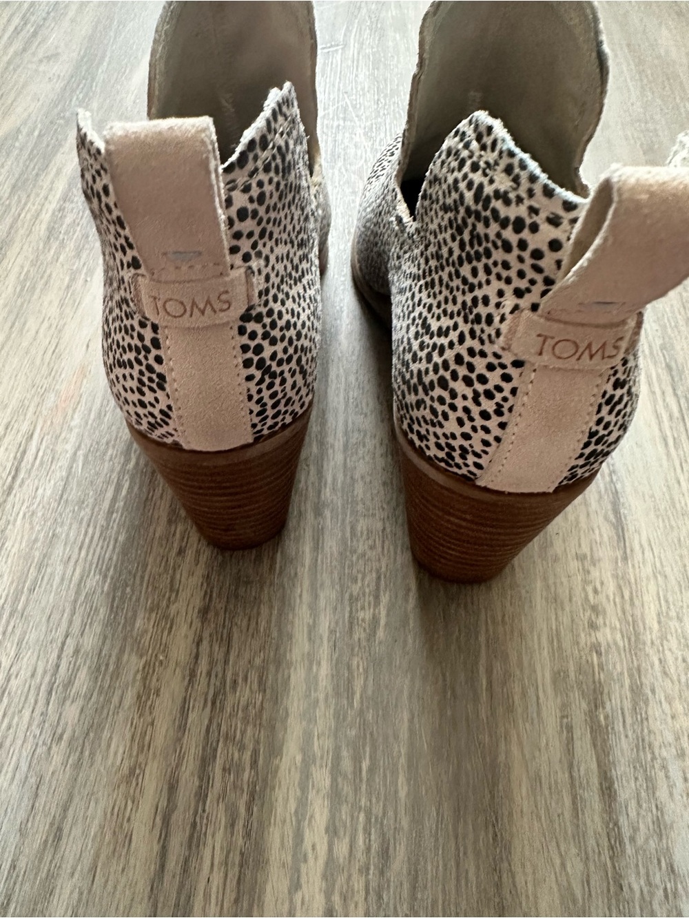 TOMS Kallie Wedge Booties Cheetah Print Suede - Picture 8 of 14